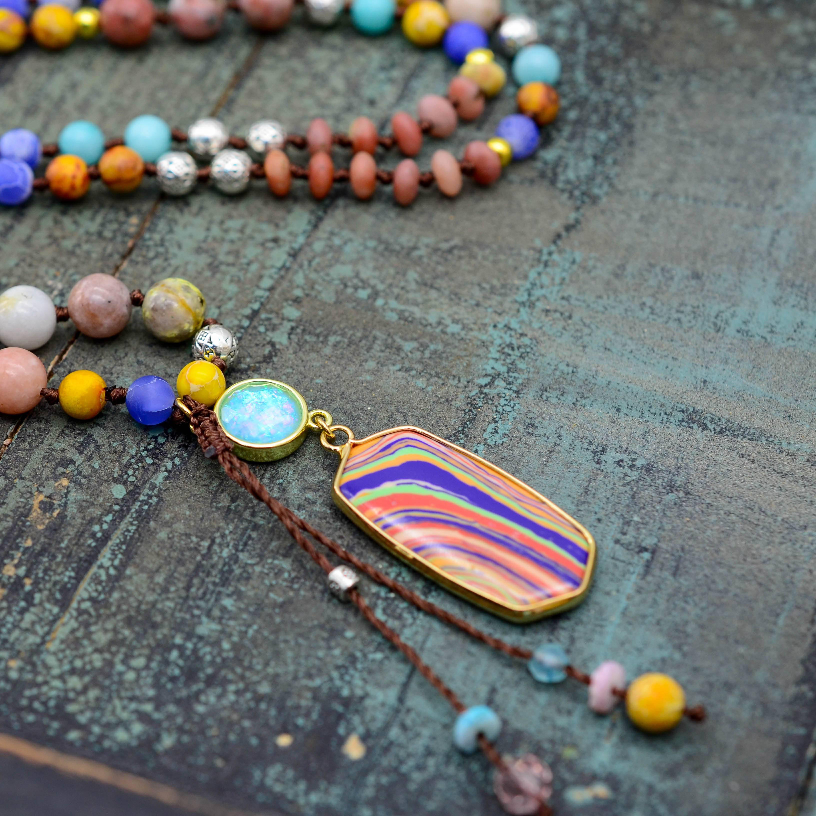 Collana Mala "Esplosione di Colori"