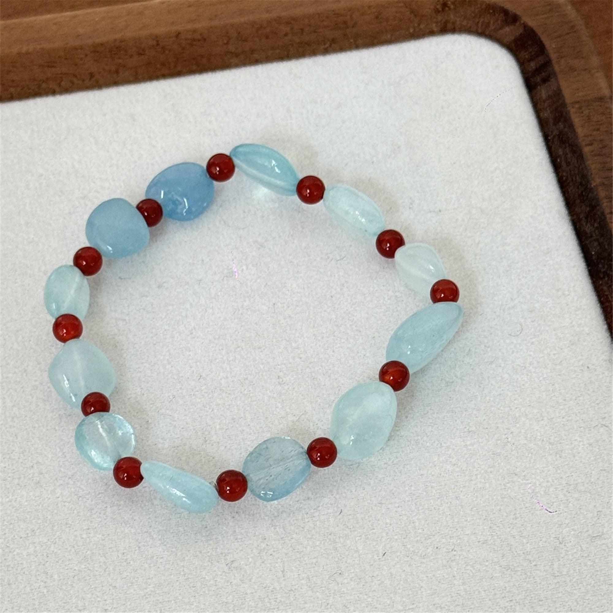 Set di gioielli in pietra naturale “Fiamma Serena”