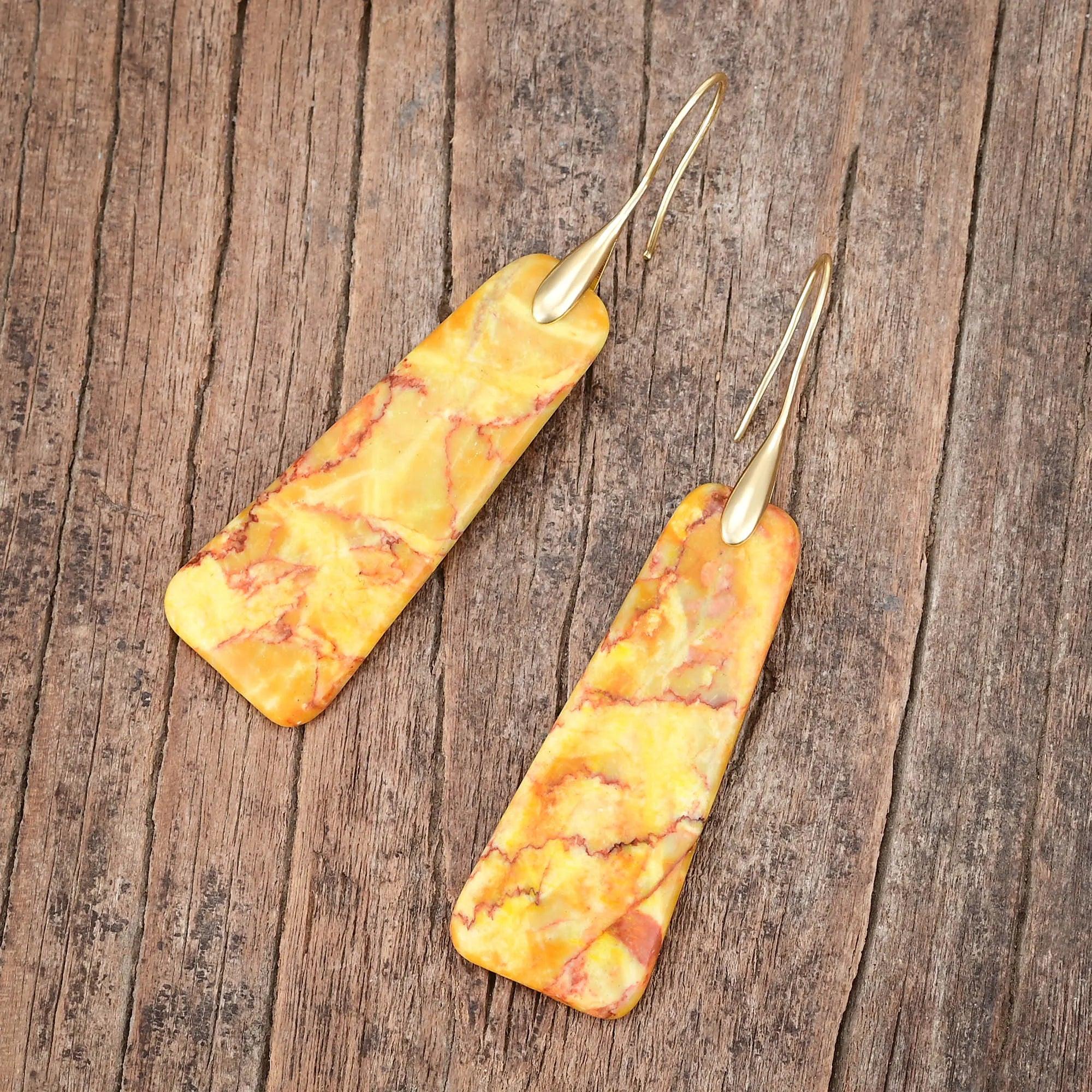 Orecchini in Diaspro Imperiale “Pietra di Tranquillità”