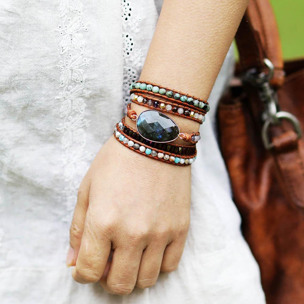 Bracciale "Spirito Boho" con Labradorite