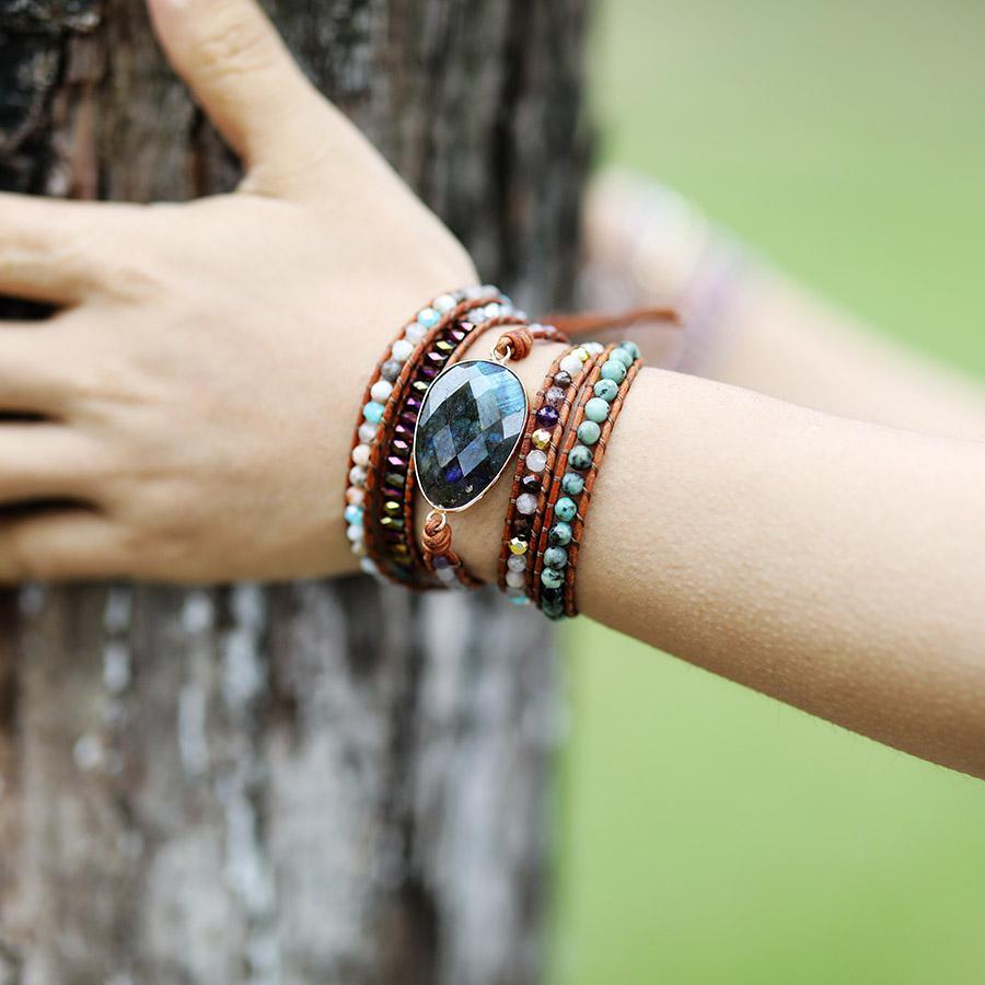 Bracciale "Spirito Boho" con Labradorite