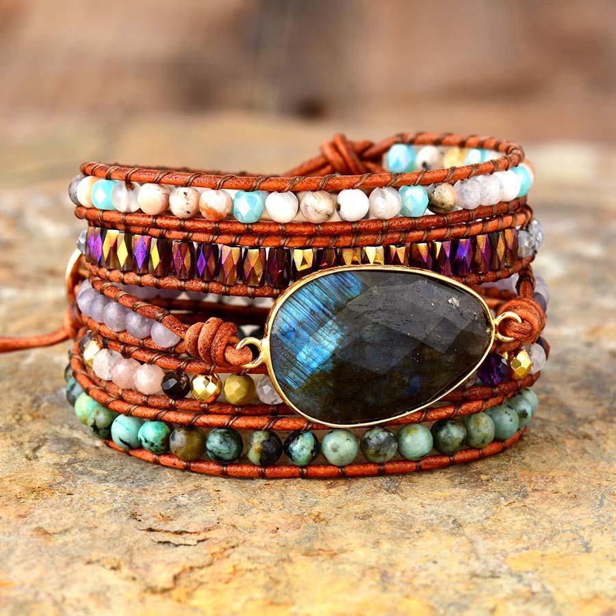 Bracciale "Spirito Boho" con Labradorite