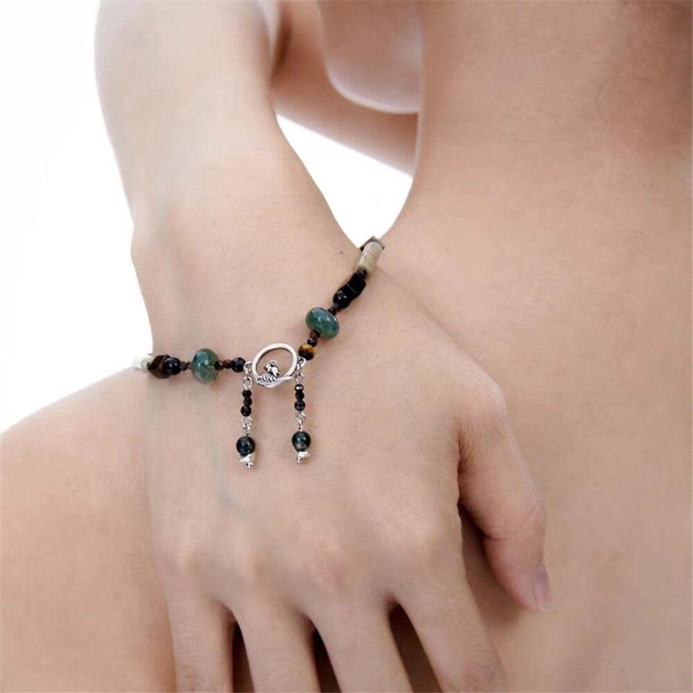 Bracciale "Nuove Grazie" con Coniglio Scolpito in Pietra Naturale