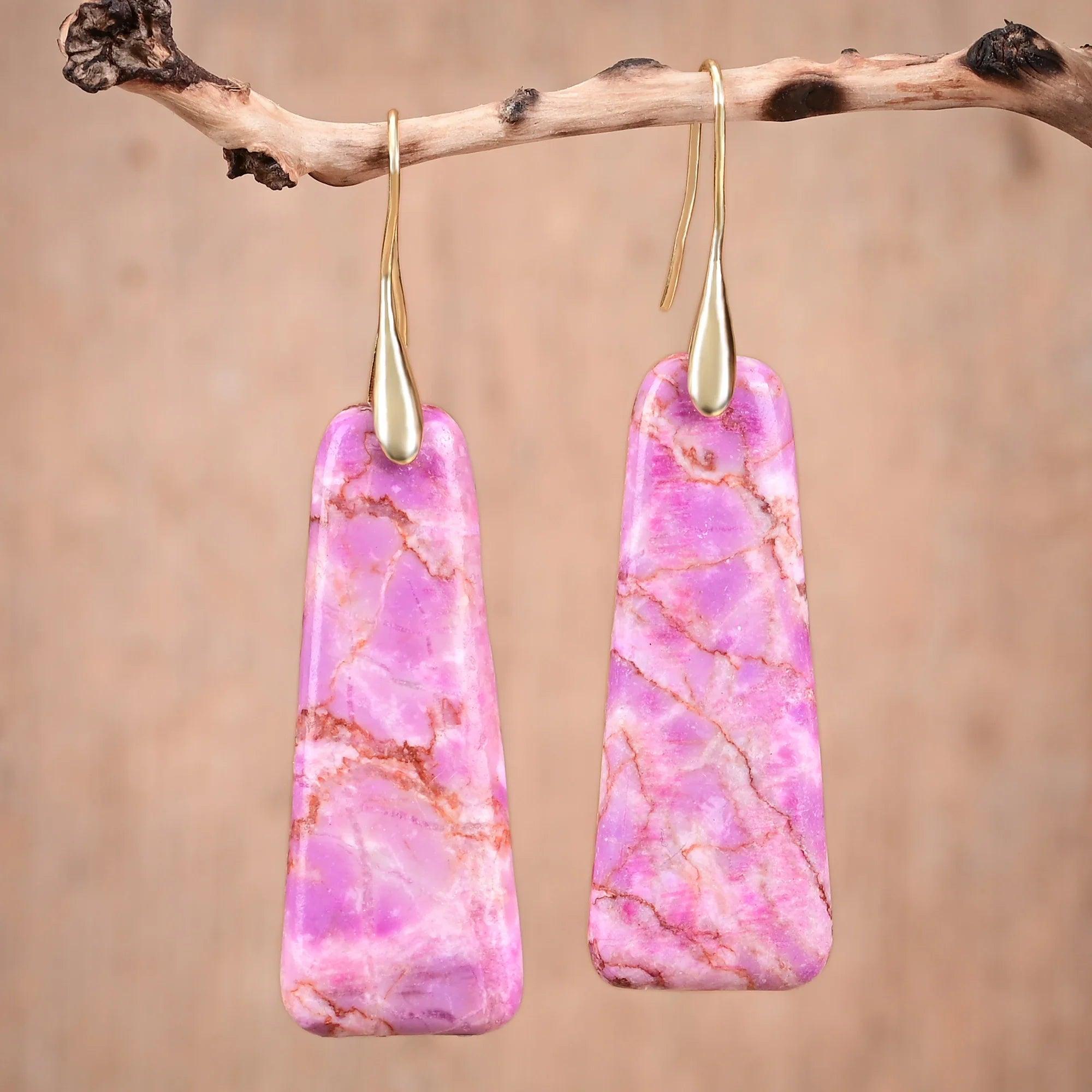 Orecchini in Diaspro Imperiale “Pietra di Tranquillità”