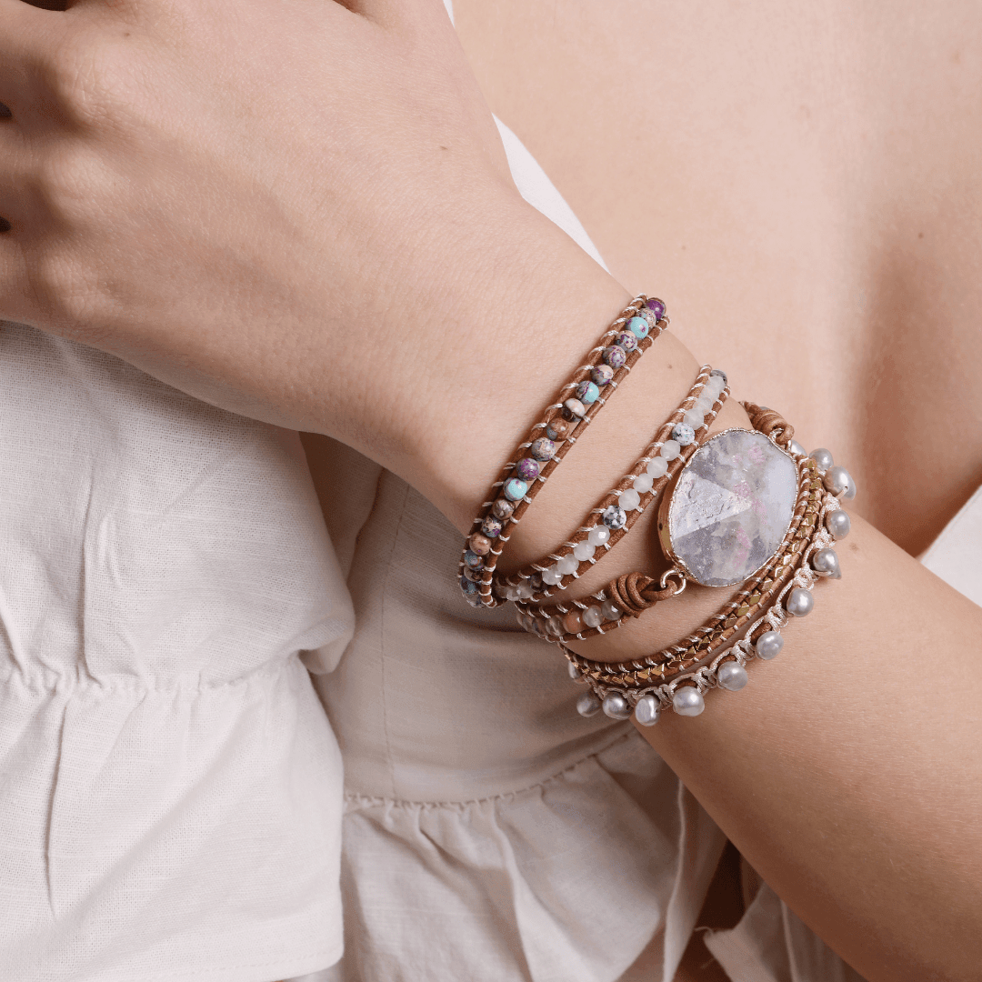 Braccialetto "Energia di Guarigione" in Tormalina Rosa