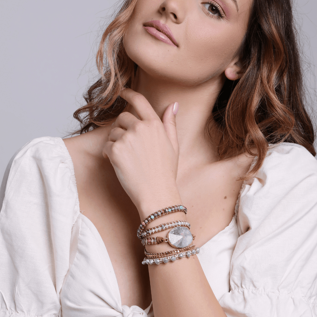 Braccialetto "Energia di Guarigione" in Tormalina Rosa