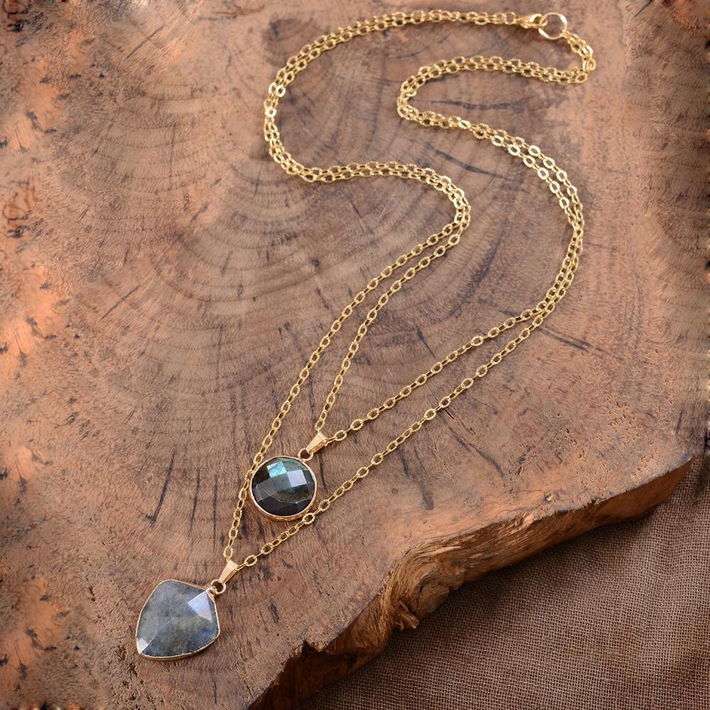 Collana in Labradorite con Scudo di Protezione