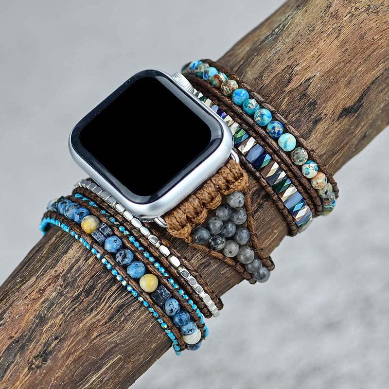 Cinturino Apple Watch “Stile Magnetico” in Blu e Grigio