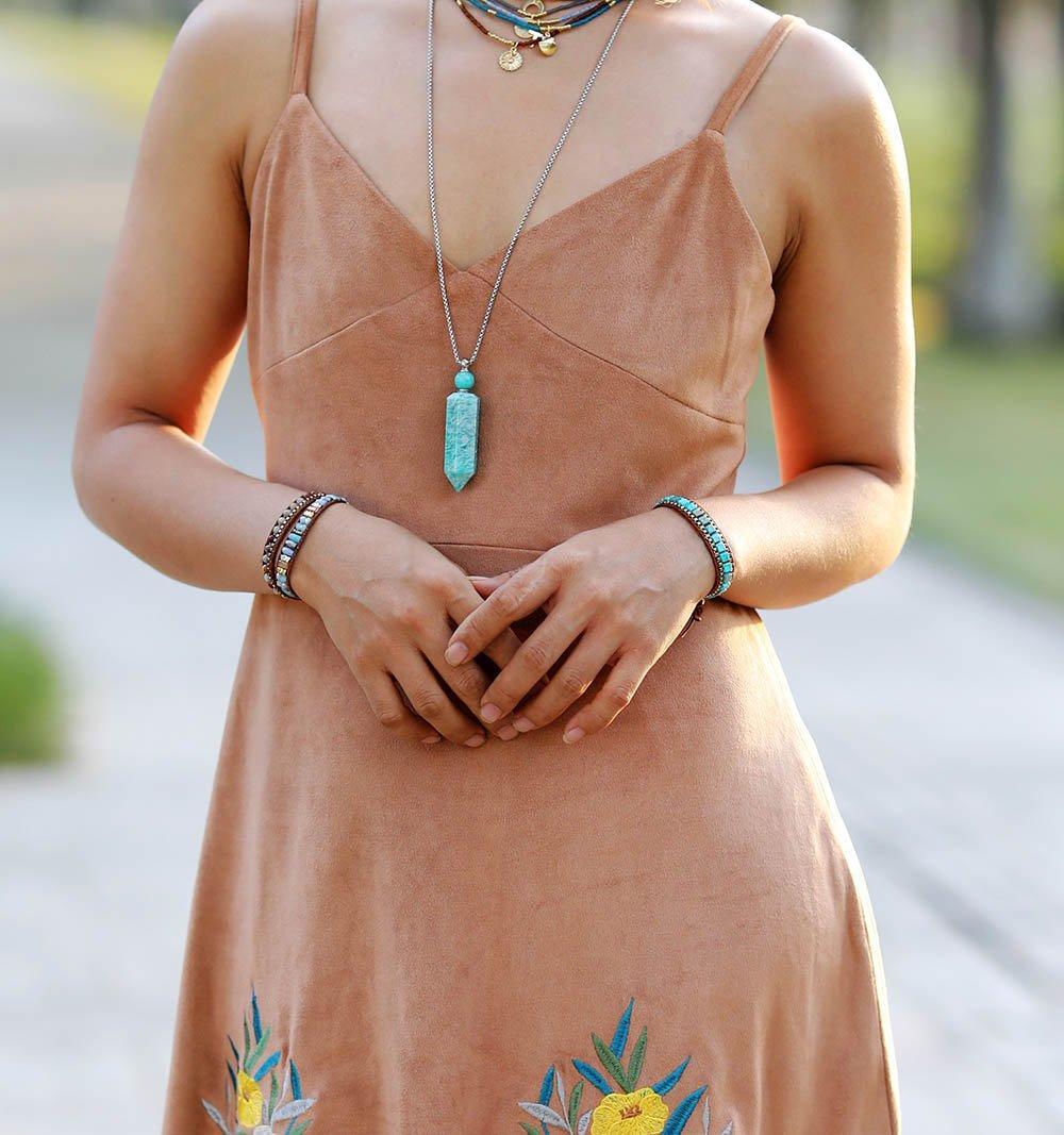 Bracciale "Intreccio Dorato" con Pietre di Turchese