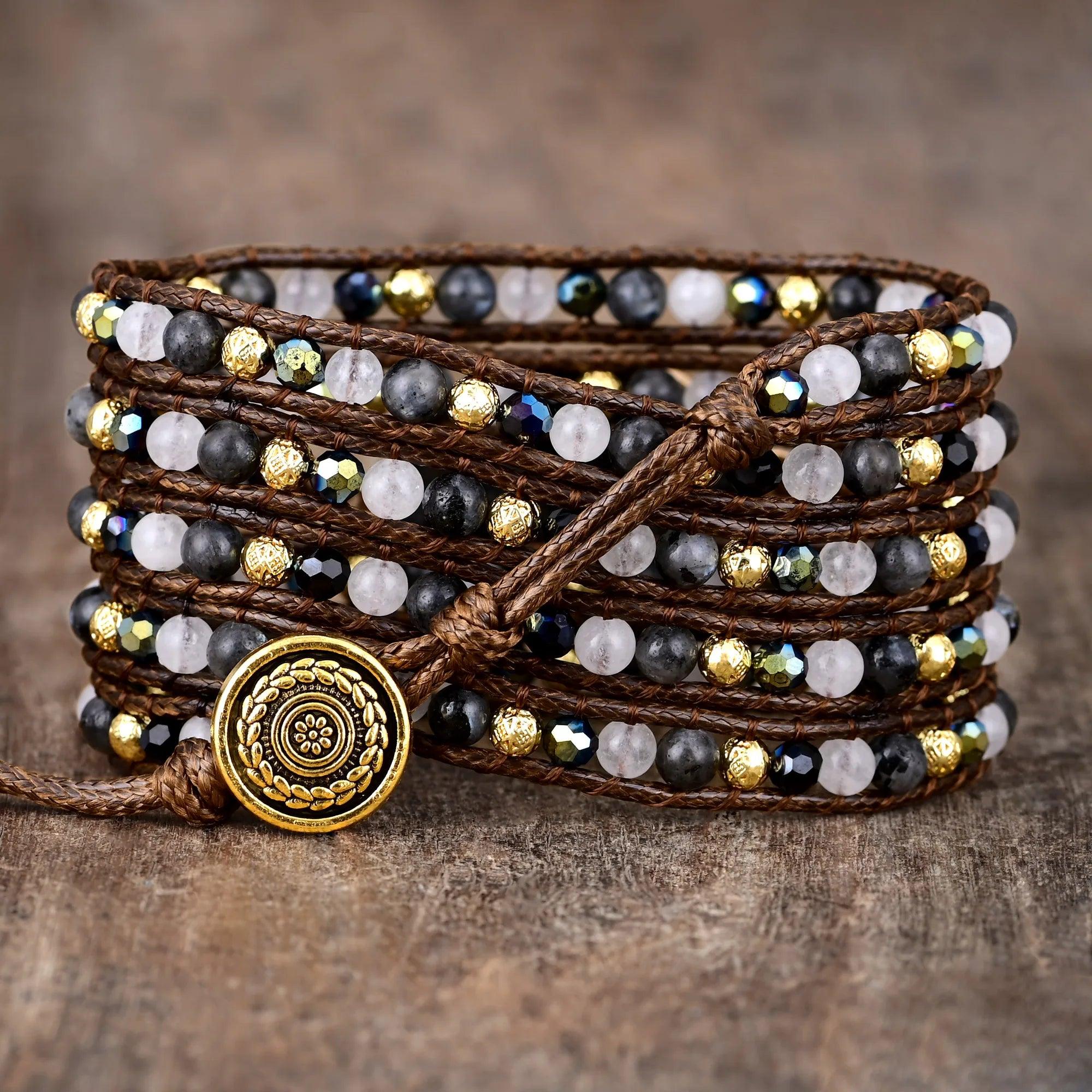 Bracciale di Pietre Naturali "Eclissi Mistica"