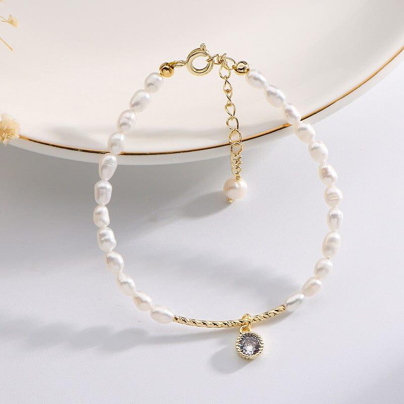 Bracciale in Perle e Zirconi "Eleganza Eterna"