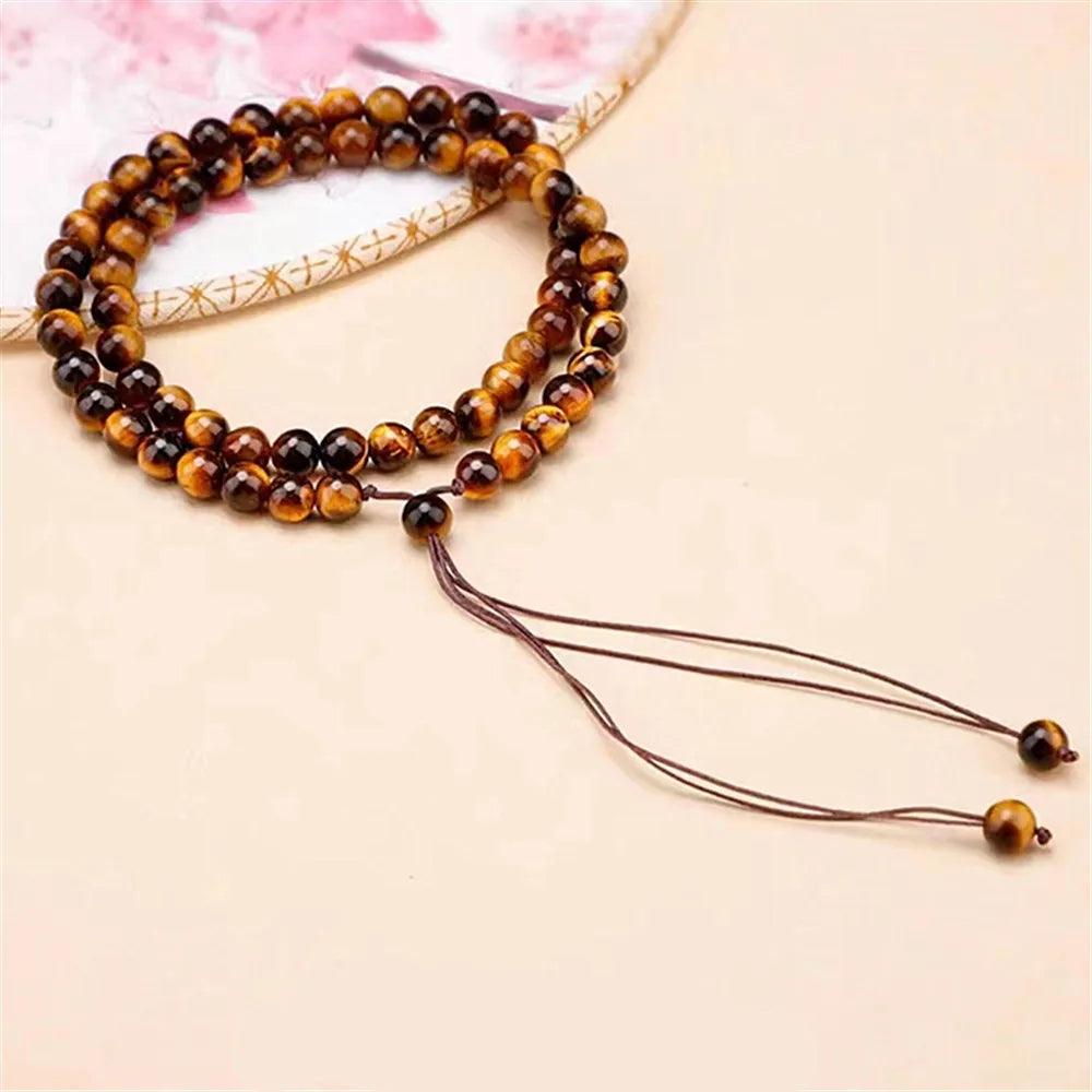 Collana con Occhio di Tigre "Calore del Tramonto"