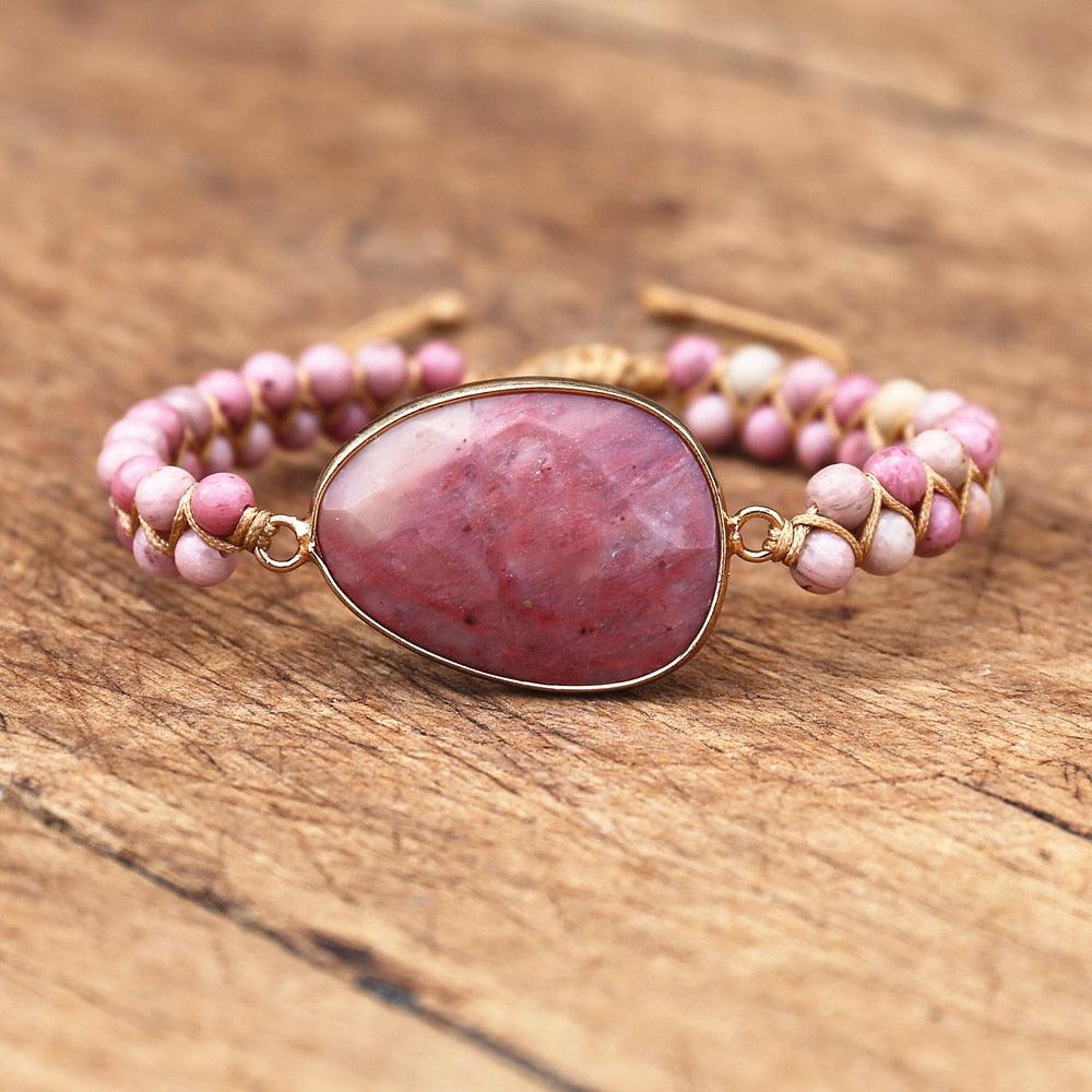 Braccialetto Spirituale "Intreccio Naturale" con Pietre Preziose