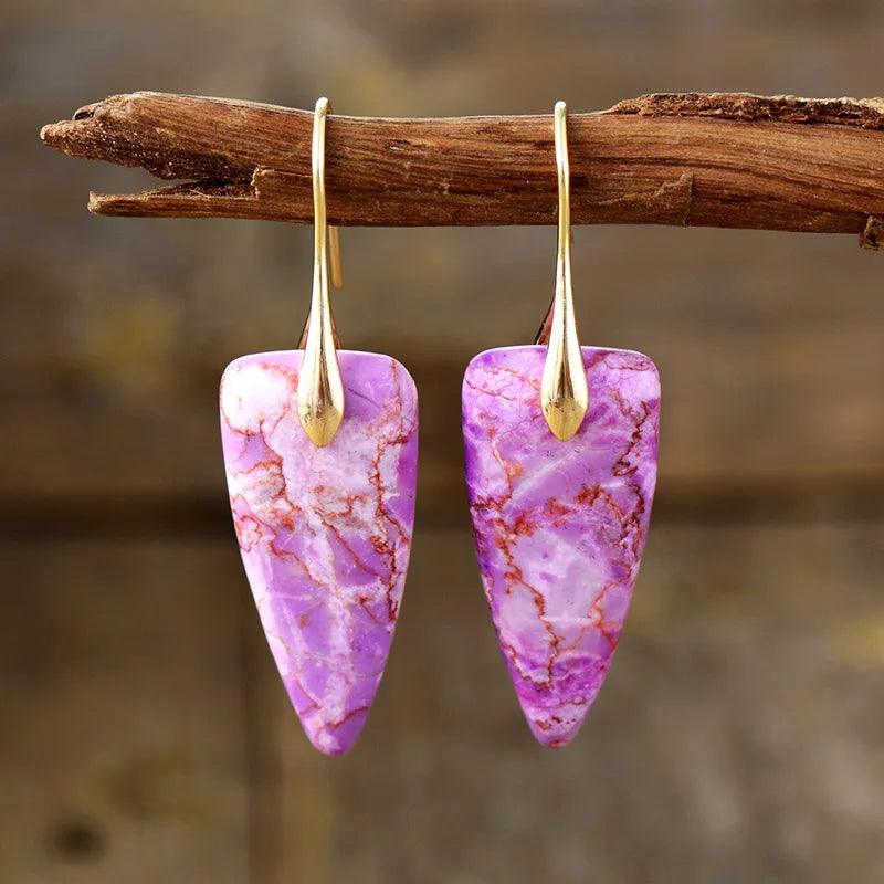 Orecchini a Cascata in Diaspro "Mistero Luminoso"