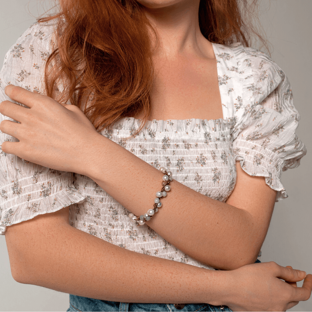 Braccialetto "Perfezione Acquatica" con Perle d'Acqua Dolce