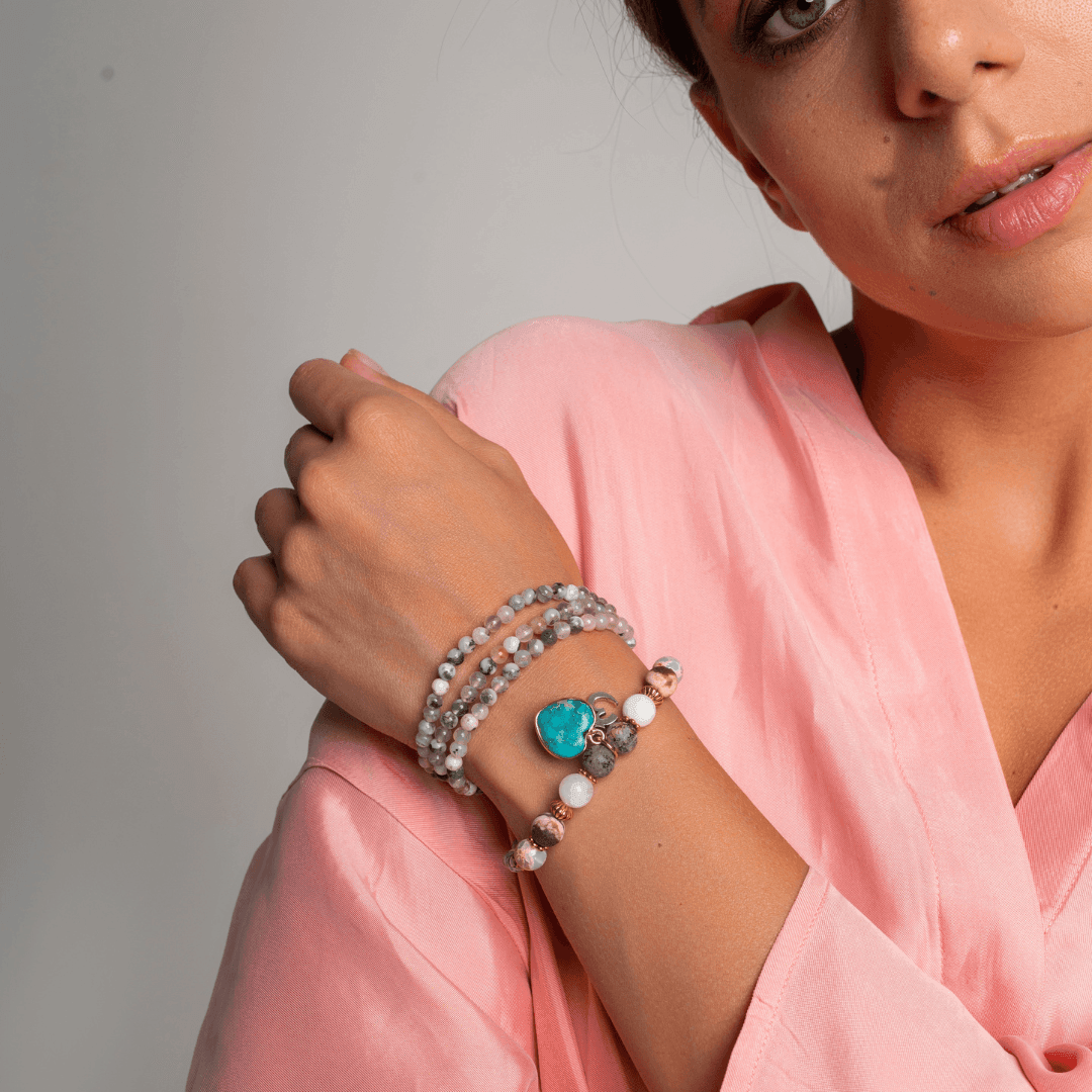 Mala Zen in agata e diaspro