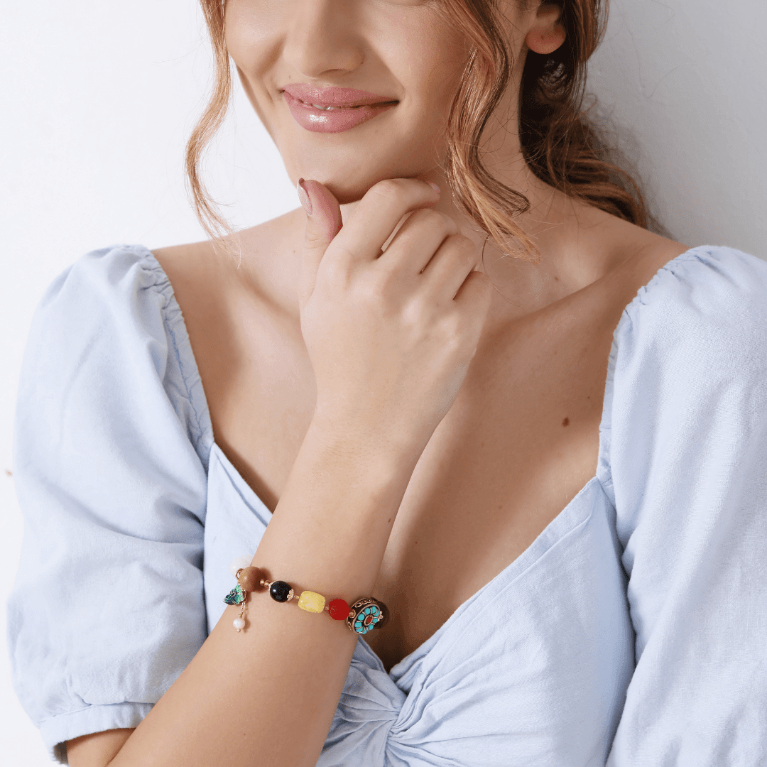 Bracciale "Equilibrio Perfetto" in Agata, Giada e Diaspro