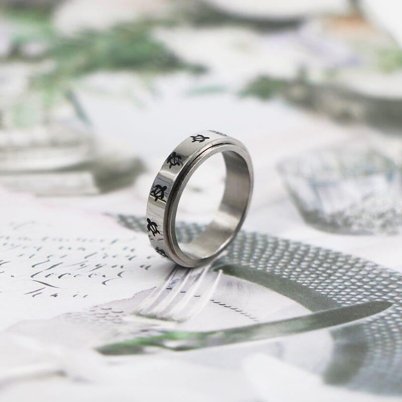 Anello Argentato “Tartaruga della Saggezza Eterna”