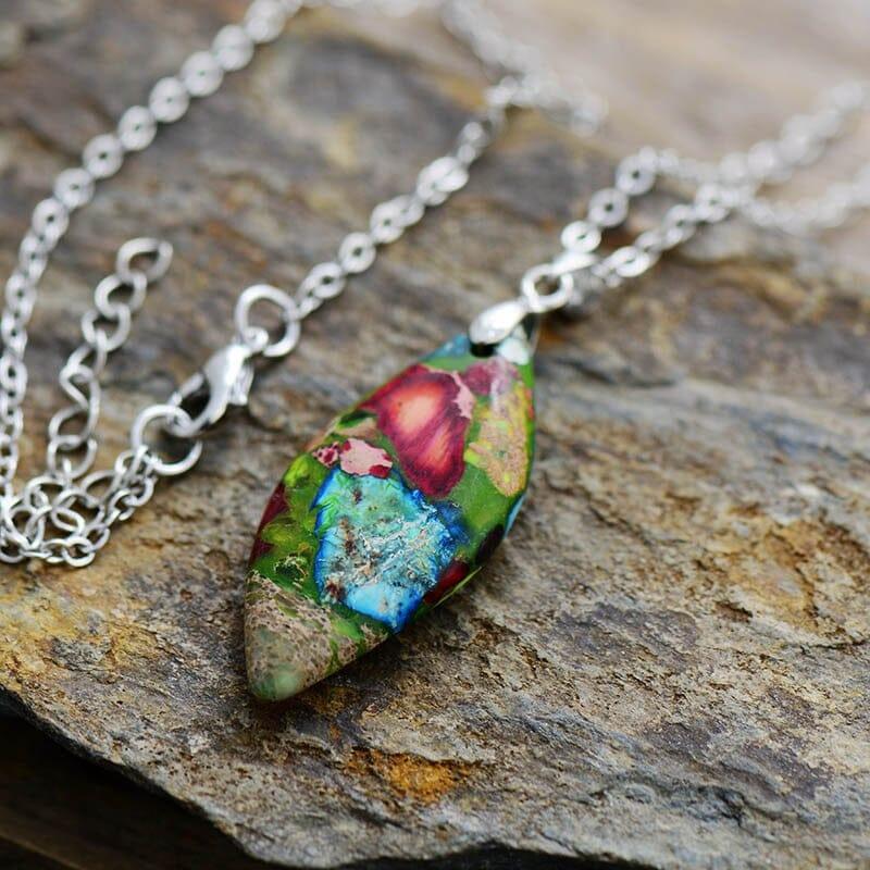 Collana "Fuoco della Passione" in Diaspro