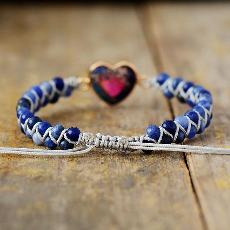 Bracciale "Blu Fervente" per l'Intensità del Cuore