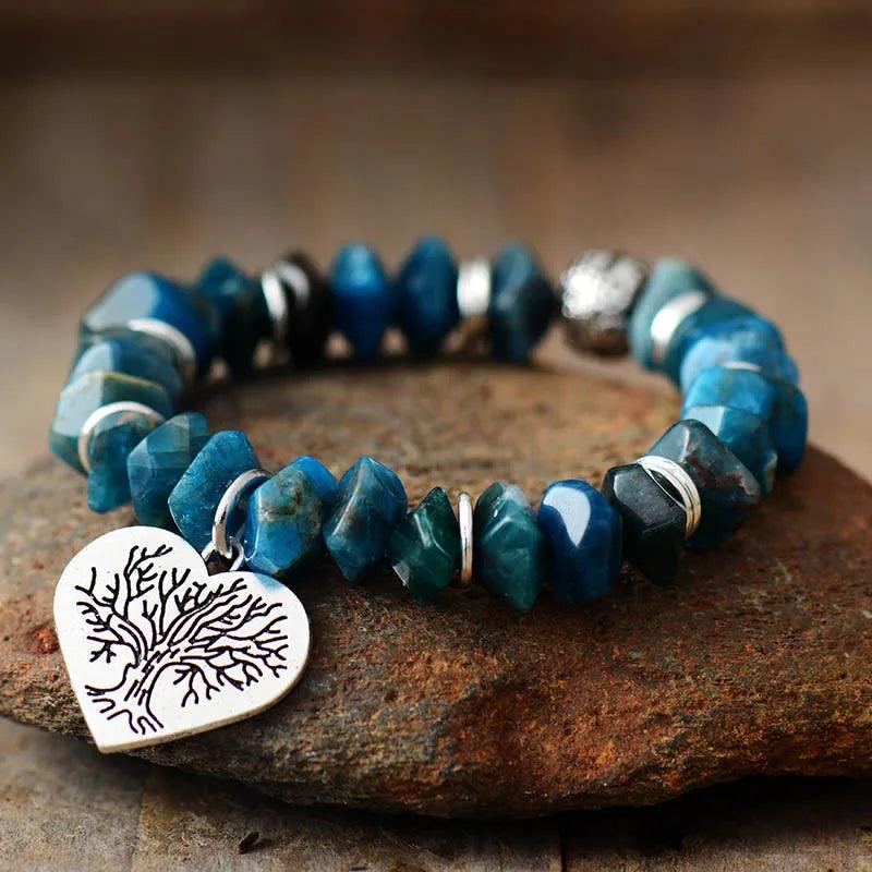 Braccialetto in Apatite Albero della Vita “Intuizione Celeste”
