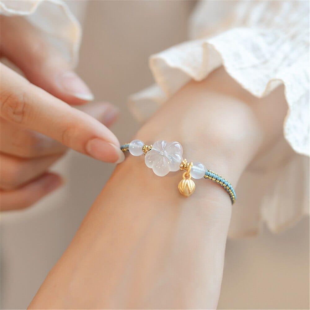 Bracciale "Equilibrio Sottile" in Agata Bianca