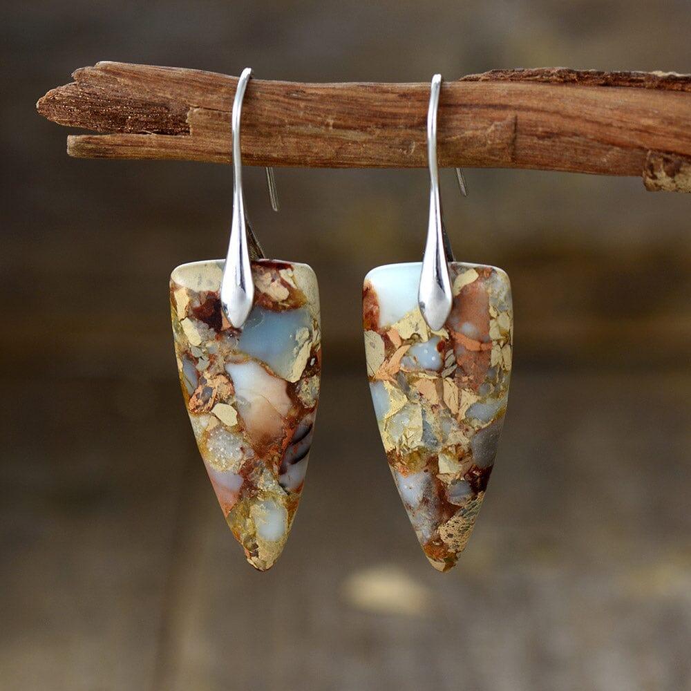 Orecchini a Cascata in Diaspro "Mistero Luminoso"