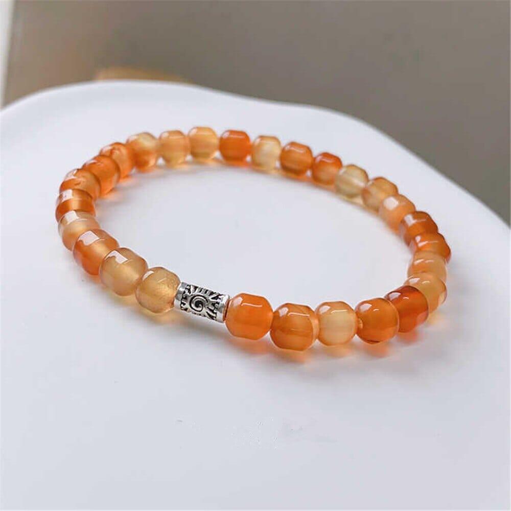 Bracciale "Fiamma dell'Eleganza" in Agata Rossa