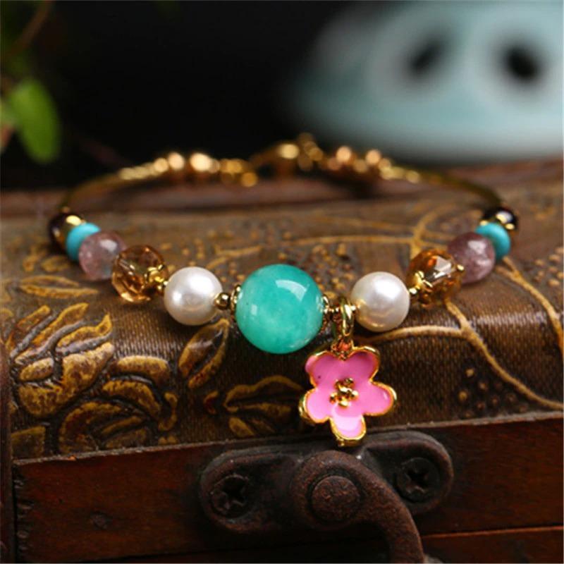 Braccialetto "Argento di Fascino" con Quarzo Fragola