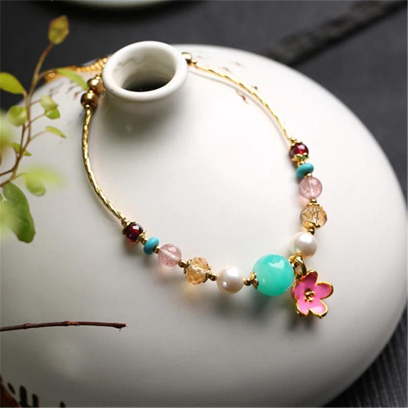 Braccialetto "Argento di Fascino" con Quarzo Fragola