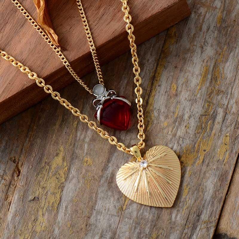 Collana con Ciondolo "Affetto Eterno" a Forma di Cuore