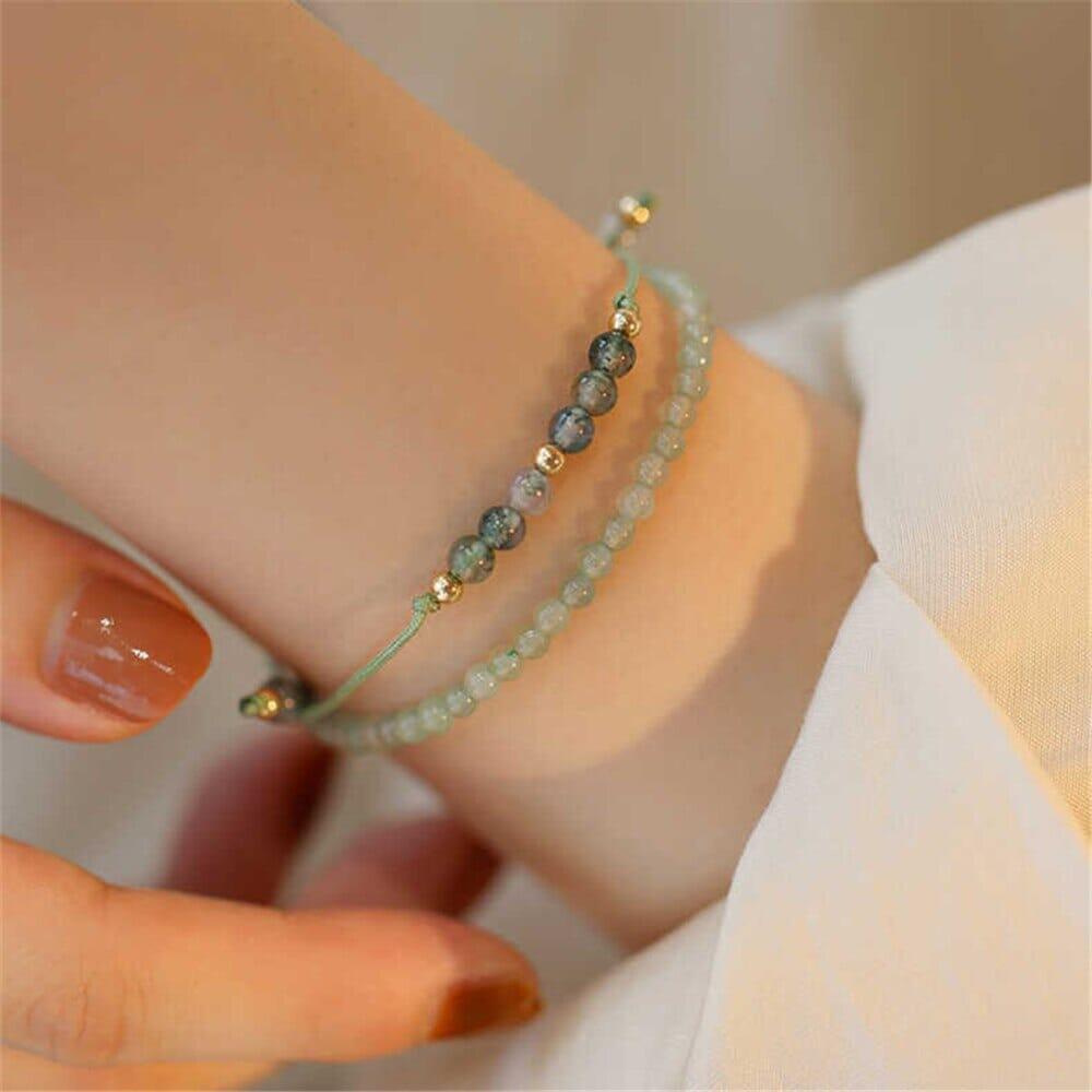 Bracciale "Armonia della Vita" di Agata Verde e Prehnite