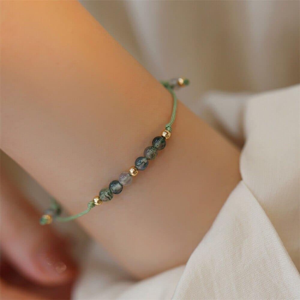 Bracciale "Armonia della Vita" di Agata Verde e Prehnite