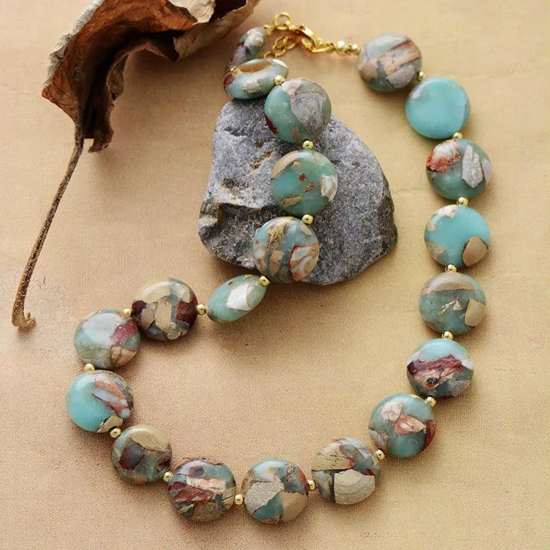 Collana in Diaspro Verde Raffinata