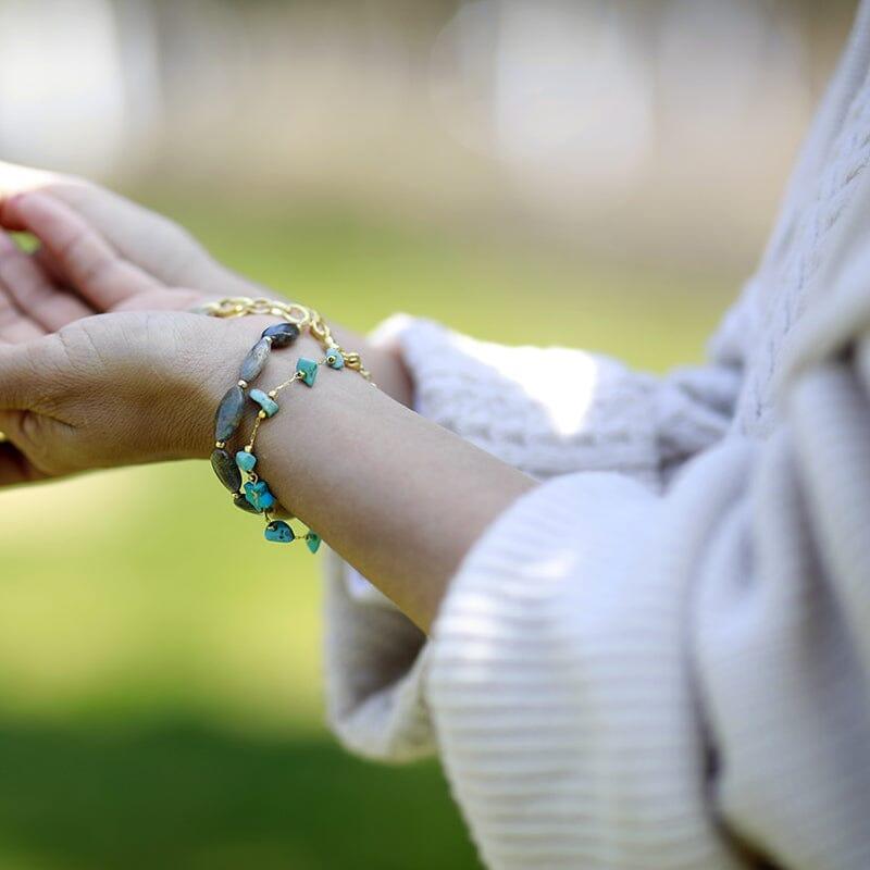Bracciale in Labradorite "Fascino Misterioso"