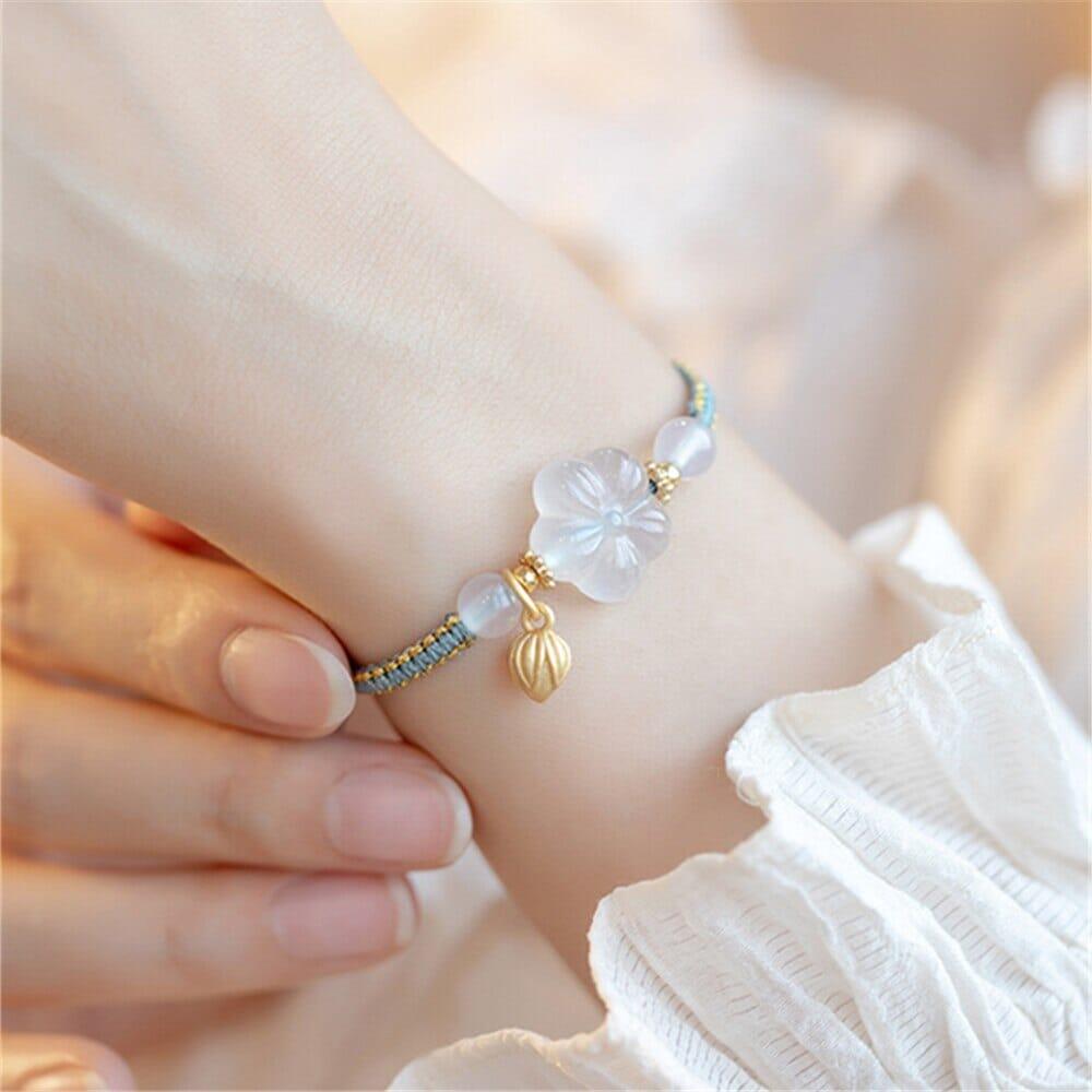 Bracciale "Equilibrio Sottile" in Agata Bianca