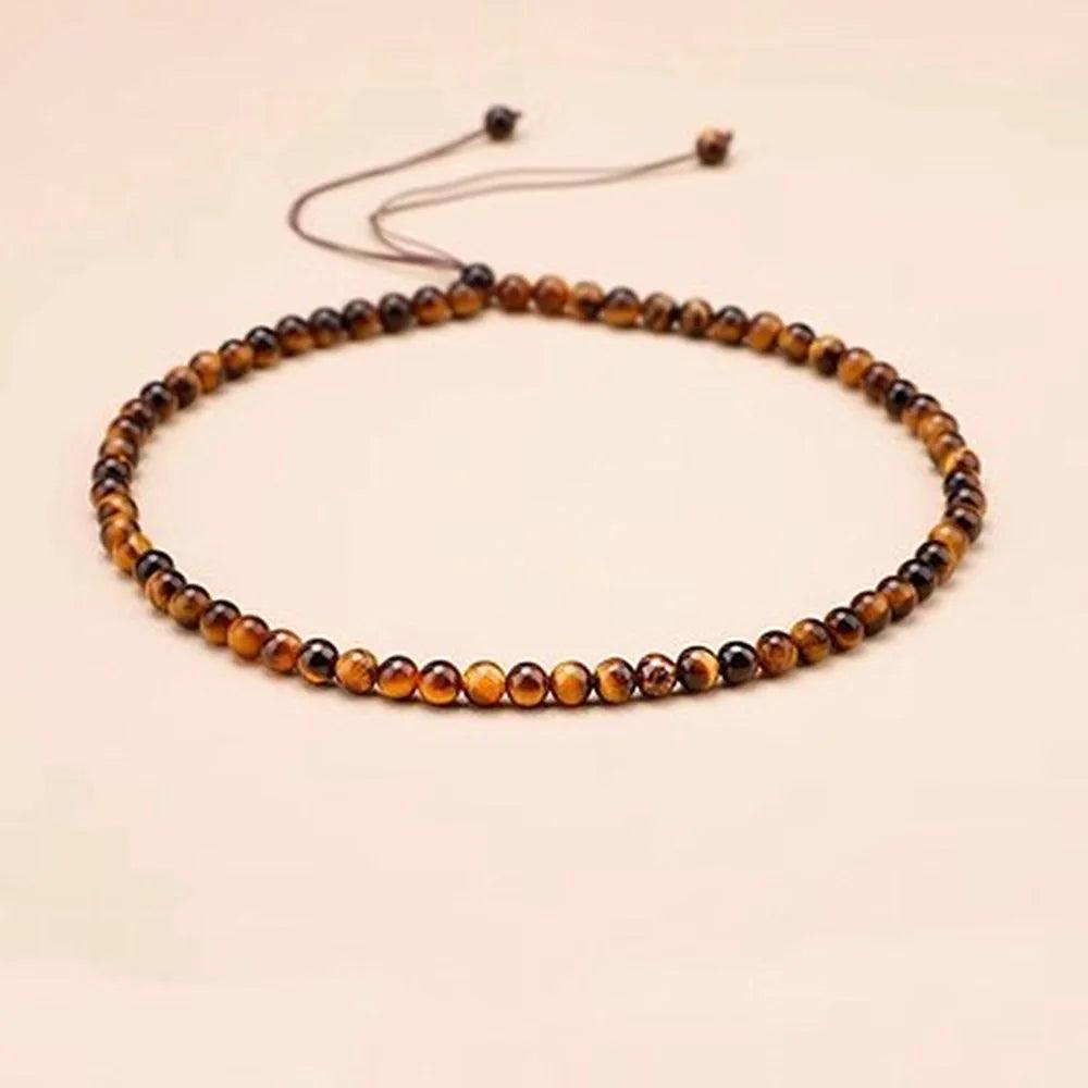 Collana con Occhio di Tigre "Calore del Tramonto"