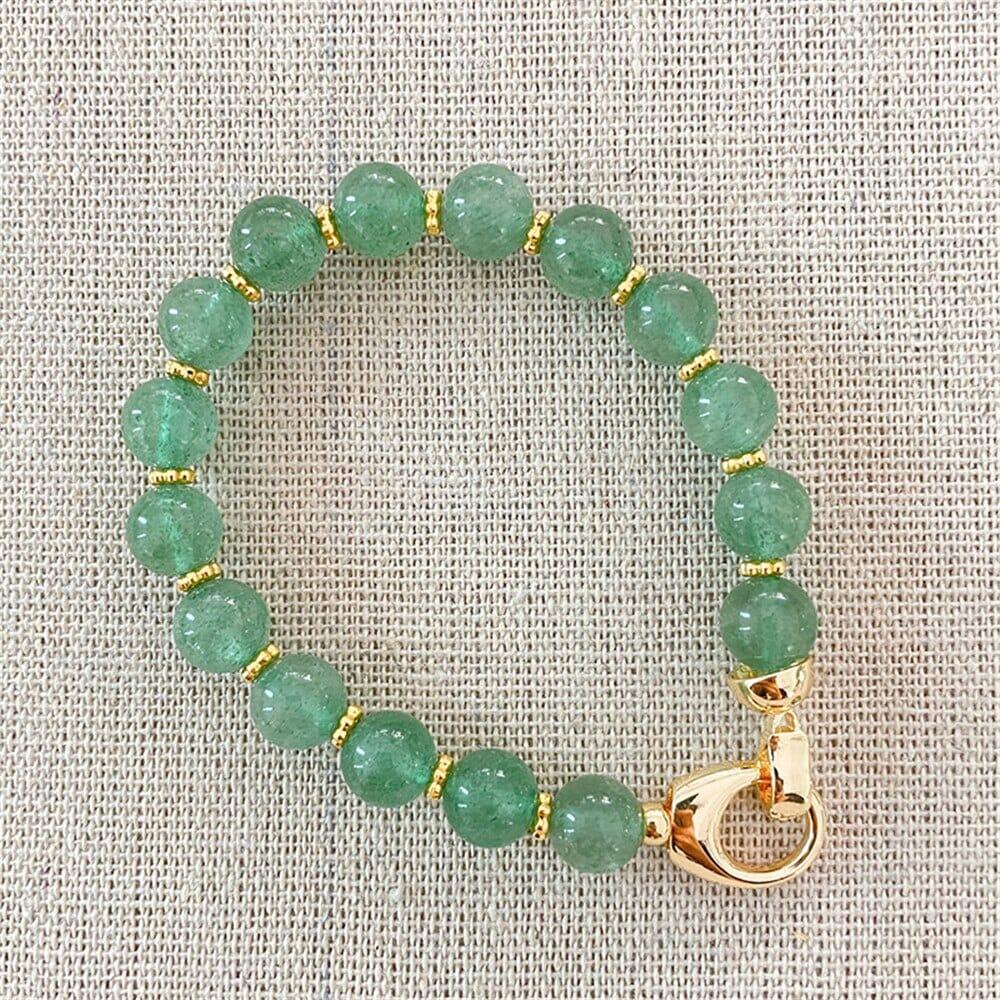 Bracciale "Sogni d’Amore" in Quarzo Verde e Fragola