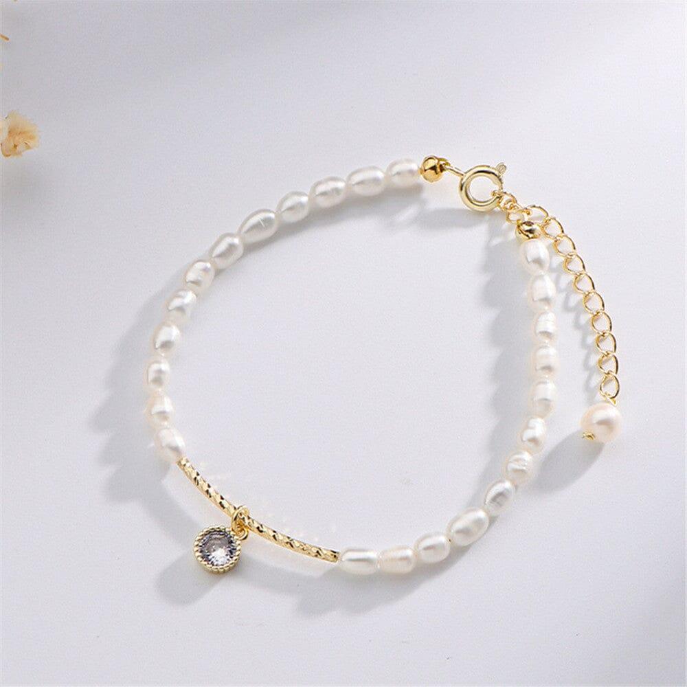 Bracciale in Perle e Zirconi "Eleganza Eterna"