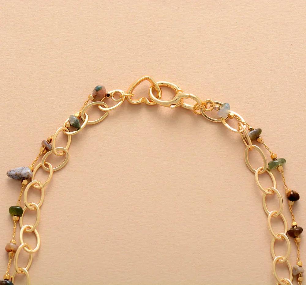 Collana in Tormalina Dorata "Forza e Grazia"