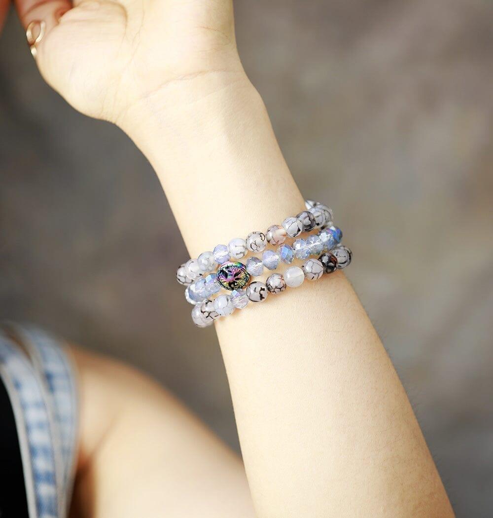 Cinturino per Smartwatch in Labradorite e Agata "Aura di Luce"