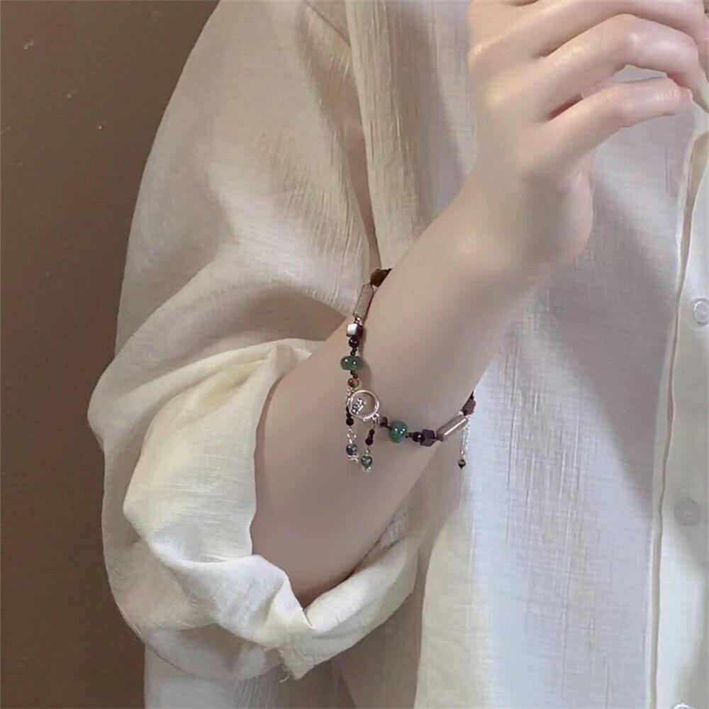 Bracciale "Nuove Grazie" con Coniglio Scolpito in Pietra Naturale