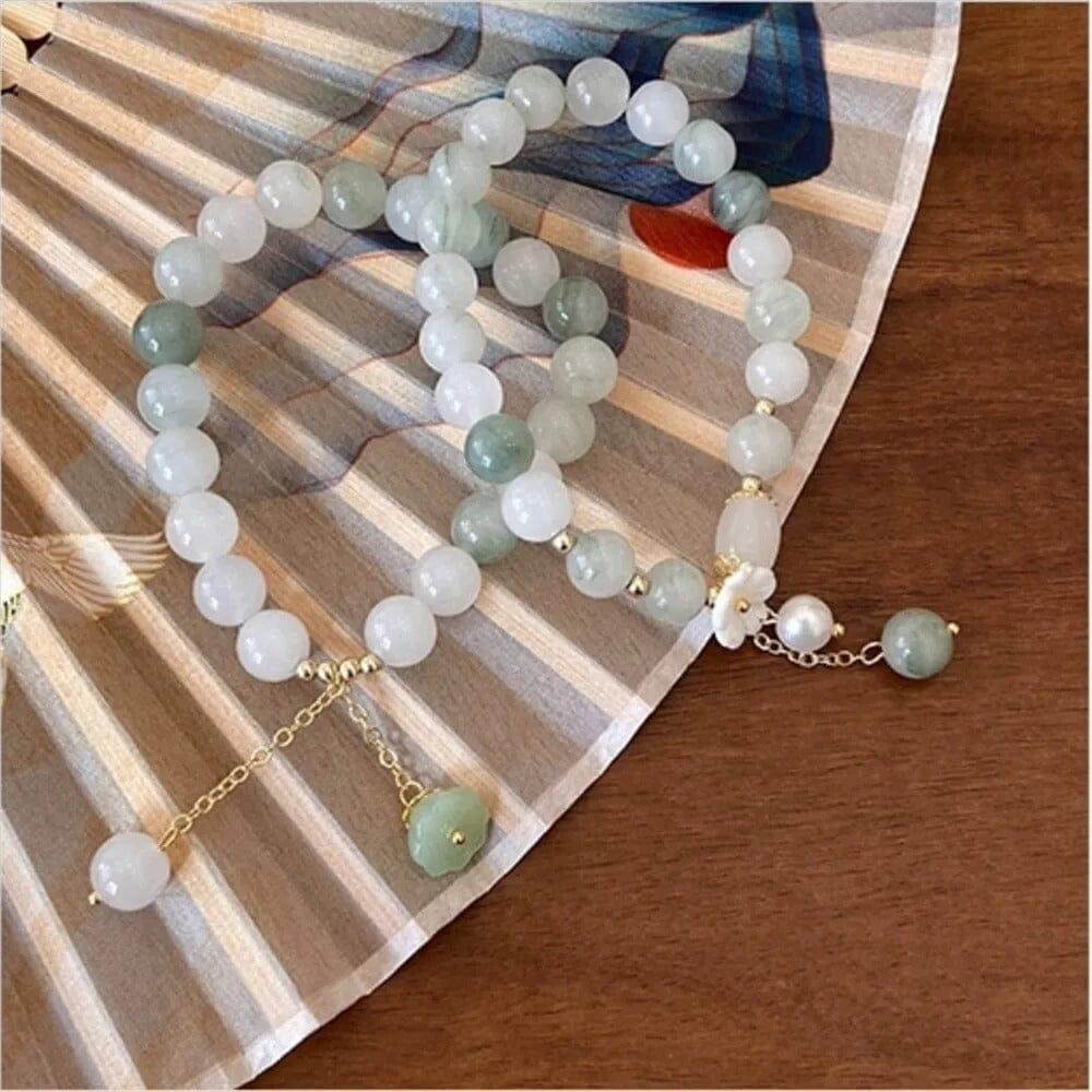 Bracciale di Pietre Naturali "Fioritura di Smeraldo"