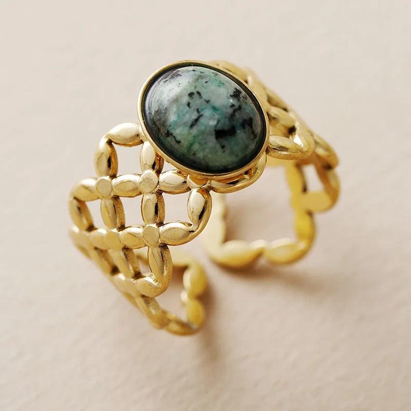 Anello con Gemme Naturali “Eleganza Armonica”