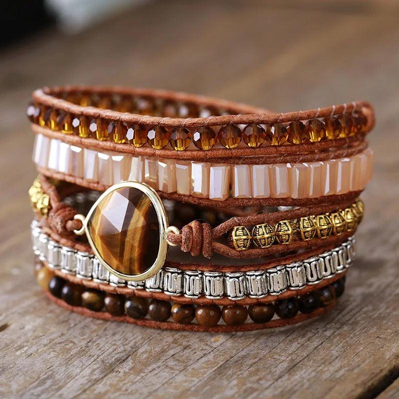 Bracciale con occhio di tigre “Aura Dorata”