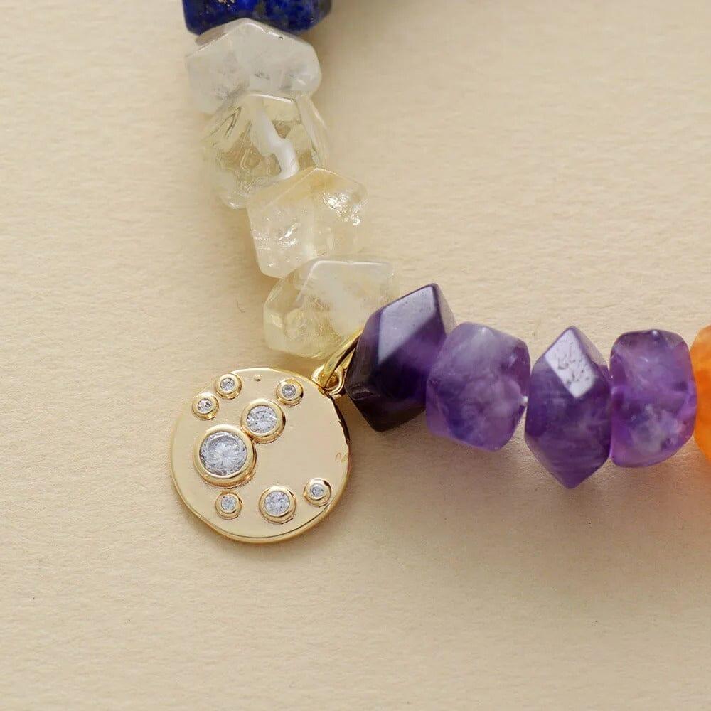Bracciale Chakra in Pietre Naturali "Equilibrio dell'Aura"