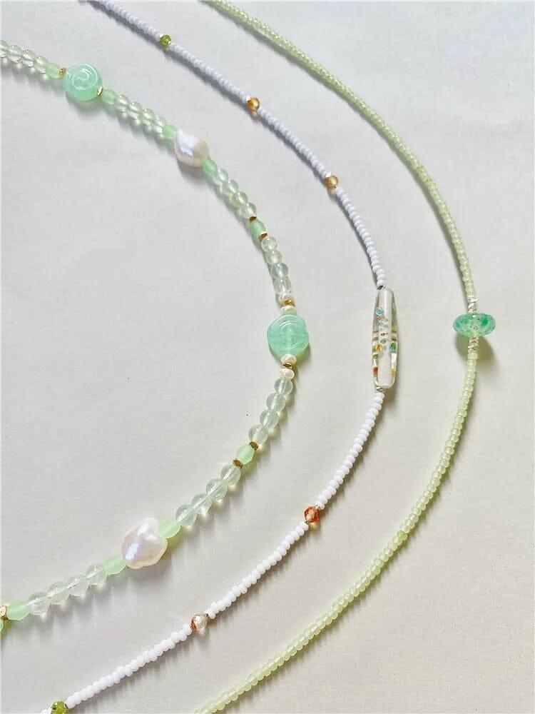 Collana di Perle di Riso "Serenità Cristallina"