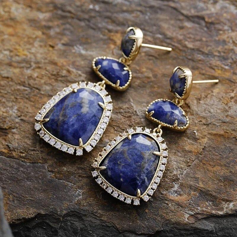 Orecchini “Cascata Celeste” in Pietre Naturali