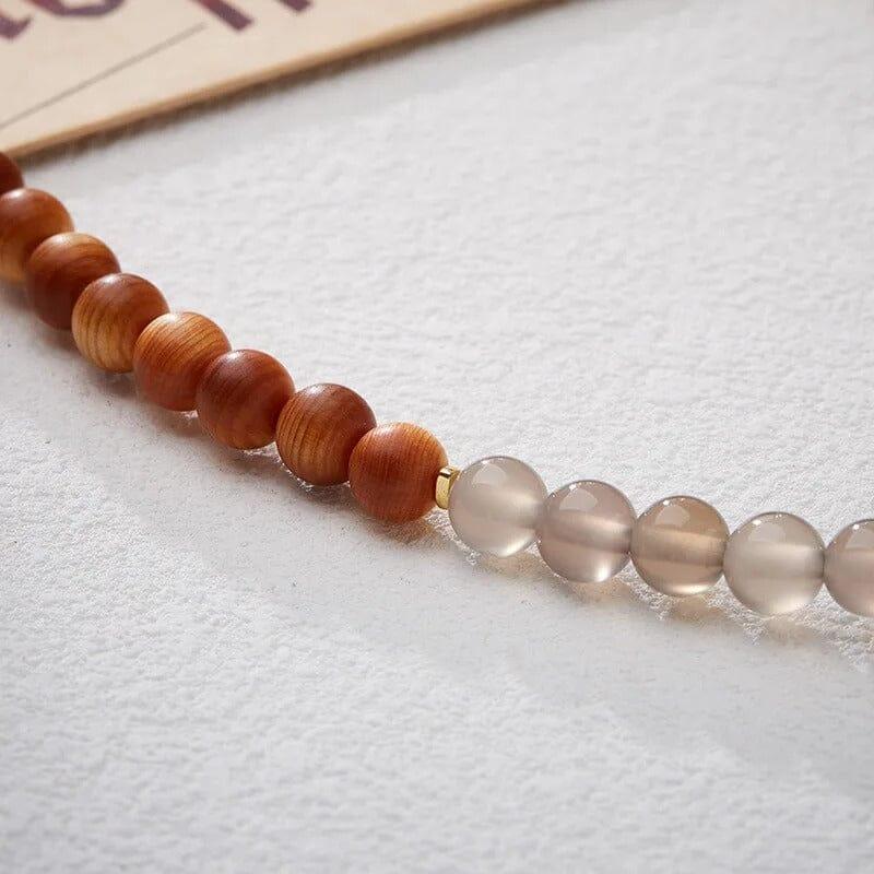 Bracciale “Viaggio Divino” in Agata e Cipresso di Scogliera