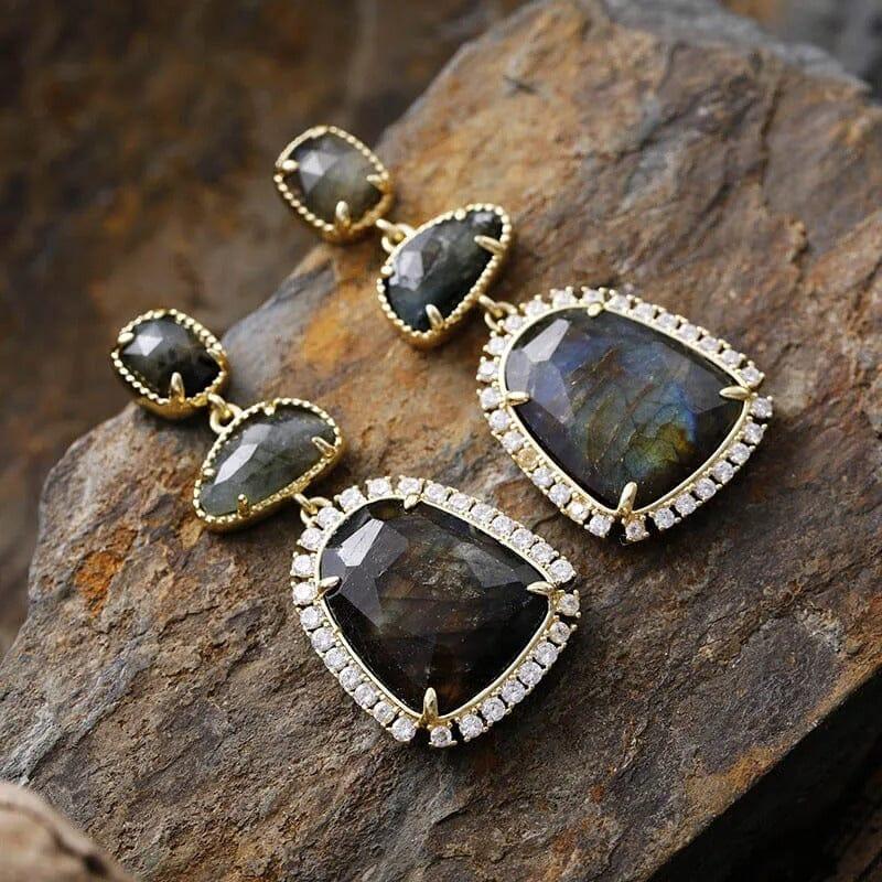 Orecchini “Cascata Celeste” in Pietre Naturali